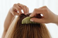 Kaboompics - Jade Comb Brushing Through Long Hair from Behind