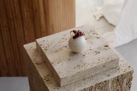 Kaboompics - Red Beaded Necklace on a Small Ceramic Vase
