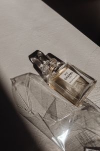 Kaboompics - Chanel No. 5 Perfume and Box with Reflections