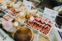 Kaboompics - Steak Bites and Savory Tapas in a Madrid Display Case