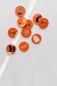 Kaboompics - Orange Halloween Buttons Close-Up