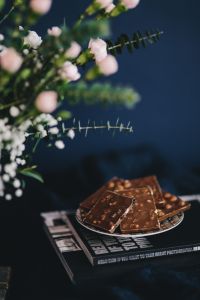 Kaboompics - Chocolate and books