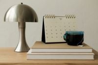 Kaboompics - January 2027 Calendar With Green Tea and Bedside Lamp