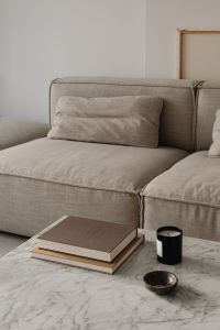 Kaboompics - Neutral Wall and Beige Sofa in a Minimalist Living Room