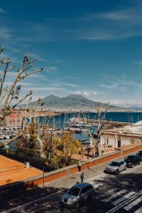 Kaboompics - Elevated Naples Marina View With Mount Vesuvius and Waterfront Road