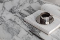 Kaboompics - Espresso Cup on Arabescato Marble Table