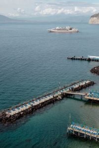 Kaboompics - Cruise Ship Off The Italian Coast With Sorrento Beach Platforms
