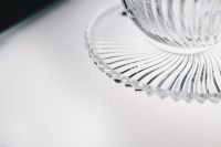 Kaboompics - Fluted Crystal Glass Texture on White Background