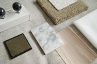 Kaboompics - Top View Neutral Fabric and Wood Swatches