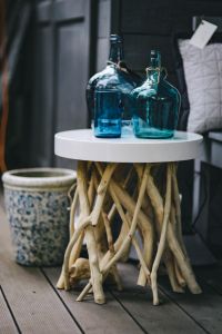 Decorative Glass Bottles in Rustic Interior Settings