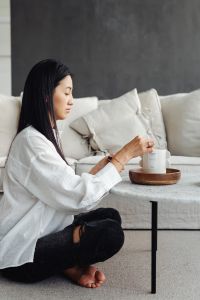 Kaboompics - Evening Candle Ritual in a Minimal Home