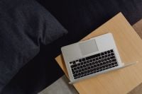 Kaboompics - Stylish workspace with MacBook computer on home or studio
