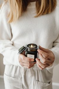 Kaboompics - Close Up of Woman Holding a Love Candle
