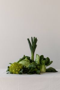 Kaboompics - Cropped Vegetable Arrangement with Large Neutral Copy Space