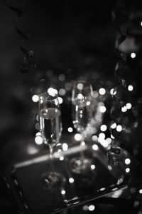 Kaboompics - Champagne Glasses With Festive Bokeh And Streamers