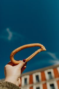 Kaboompics - Churros with a cup of hot chocolate