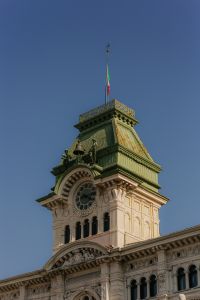 Kaboompics - Italian Flag Flying Above Trieste's Ornate Clock Tower