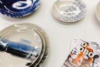 Kaboompics - Blue and White Ceramic Plate Still Life with Magazine