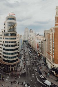 Kaboompics - Gran Vía Cityscape with the Capitol Building and Tall Towers in Madrid