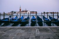 Kaboompics - Blue Gondolas Moored Beside the Venetian Lagoon
