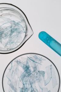 Kaboompics - Plastic Pollution Experiment With Petri Dishes And Beaker