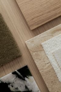 Kaboompics - Wood Grain, Travertine and Woven Textile Texture Close-Up