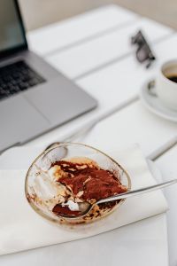 Kaboompics - Partly Eaten Tiramisu with a Spoon and Cocoa