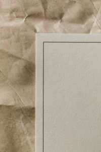 Kaboompics - Paper Sheet Mockup On Kraft Background Minimal