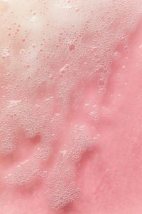 Kaboompics - Pink Foamy Skincare Texture Close Up