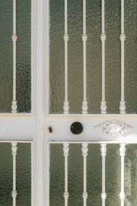 Kaboompics - White Decorative Grille Door Detail