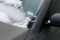 Kaboompics - Close-Up Car Windshield and Side Mirror with Snow