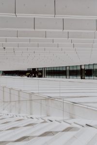 Kaboompics - Modern white building, EDP Headquarters of architect Aires Mateus, Lisbon, Portugal