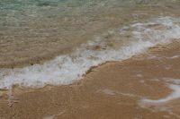 Kaboompics - Gentle Wave Receding Across Sandy Beach