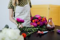 Kaboompics - Colorful Bouquet with Pruning Shears on a Floral Worktable