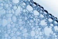 Kaboompics - Blue Soap Bubble Foam Pattern Background