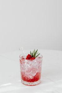 Kaboompics - Raspberry Cocktail On White Marble