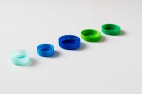 Kaboompics - Colorful Plastic Caps in a Diagonal Row