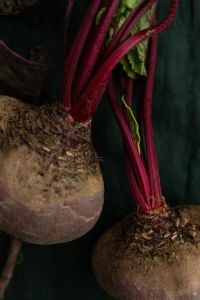 Kaboompics - Close Up of Fresh Beetroot With Deep Red Stems