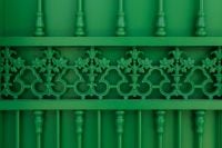 Kaboompics - Green Decorative Metal Gate Close-Up