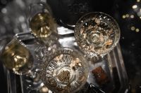 Kaboompics - Overhead Champagne Glasses With 2024 Numbers And Confetti