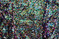 Kaboompics - Teal and Turquoise Sequin Fabric with Multicolor Sparkles, Abstract Background