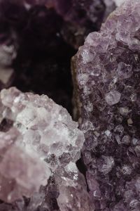 Kaboompics - Moody Amethyst Crystal Macro with Dark Negative Space for Wellness Backgrounds