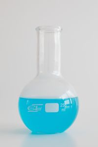 Kaboompics - Clear Laboratory Tube With Blue Liquid