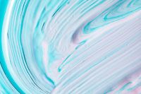 Kaboompics - Blue and Blush Pink Curved Acrylic Strokes on Canvas