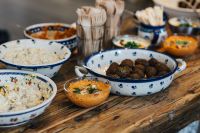 Kaboompics - Traditional Middle Eastern lamb kofta dinner