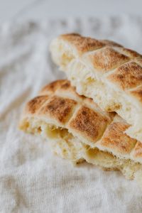 Kaboompics - Pull-Apart Slovenian Bread Revealing Soft Crumb, Homemade Baking Detail