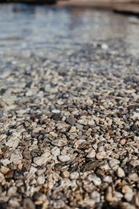 Kaboompics - Shallow Water over Pebbly Shoreline with Soft Focus Texture