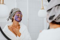 Kaboompics - Woman with facial skincare mask