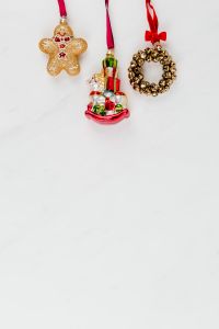 Kaboompics - Minimal Hanging Christmas Decorations with Red Gift Box
