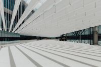 Kaboompics - Modern white building, EDP Headquarters of architect Aires Mateus, Lisbon, Portugal